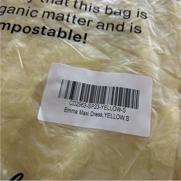 For Love & Lemons Emma Yellow Daisy Floral Sheer Maxi Dress NWT - Picture 6 of 6